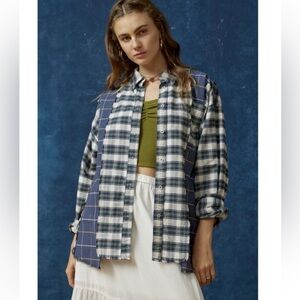 BDG Spliced Dad Button Down Shirt Sz: S